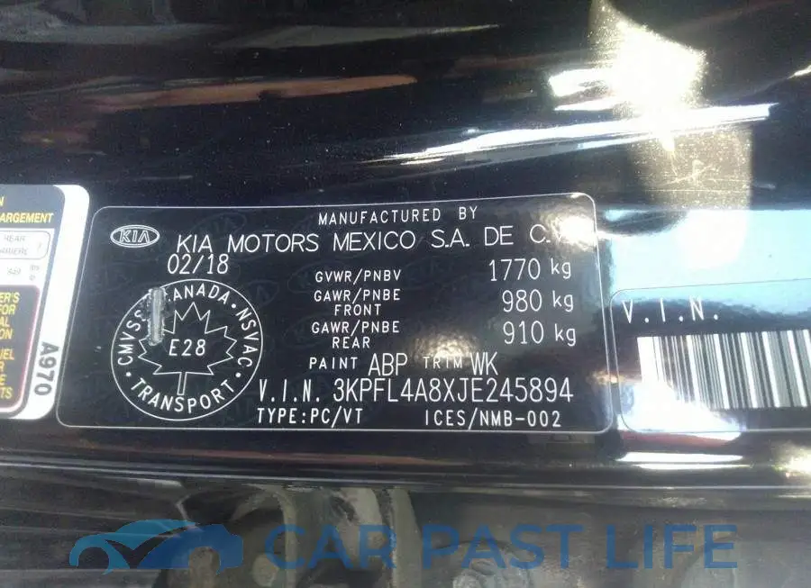 3KPFL4A8XJE245894# 9