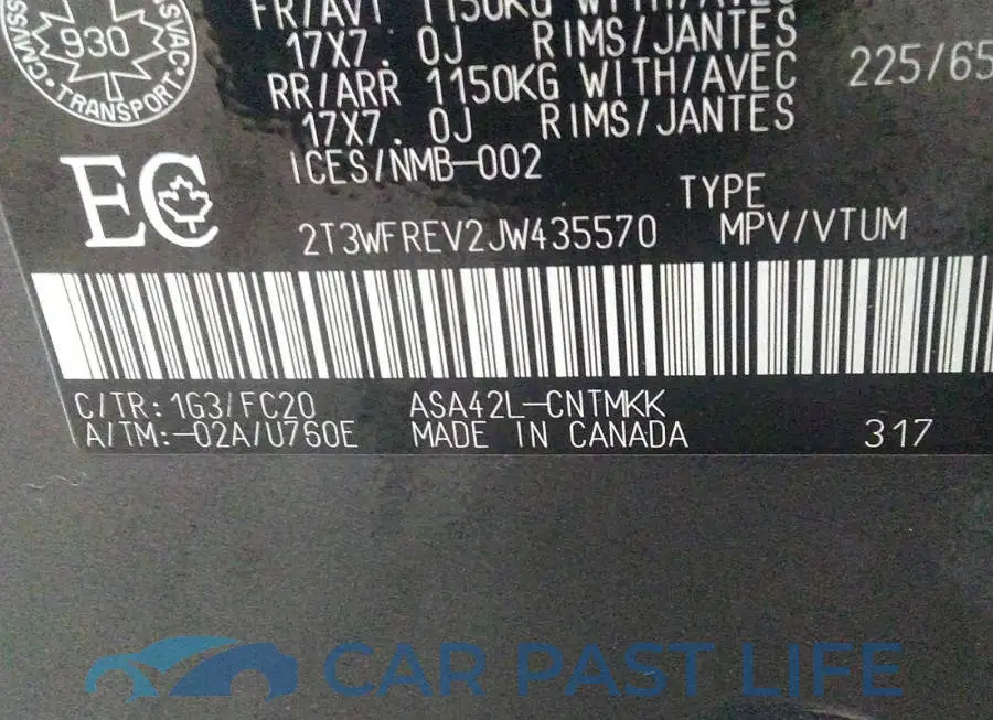 2T3WFREV2JW435570# 9