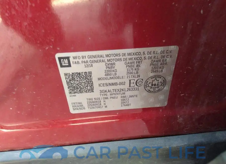 3GKALTEX2KL263331# 9