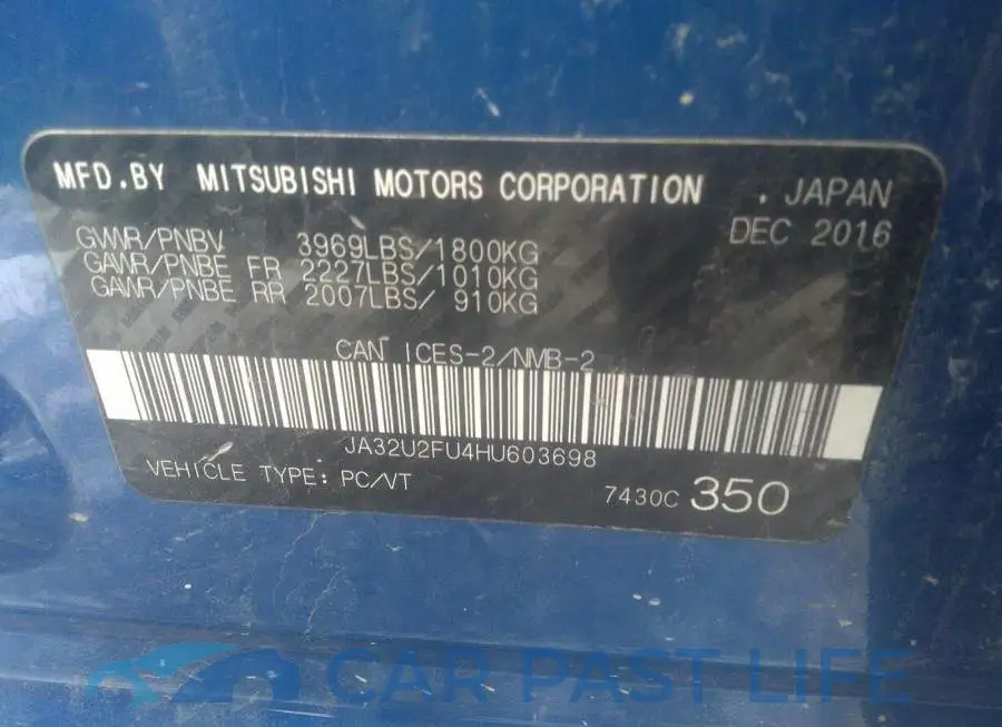 JA32U2FU4HU603698# 9