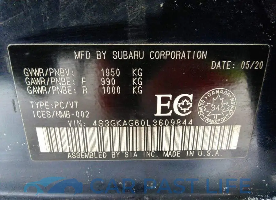 4S3GKAG60L3609844# 9