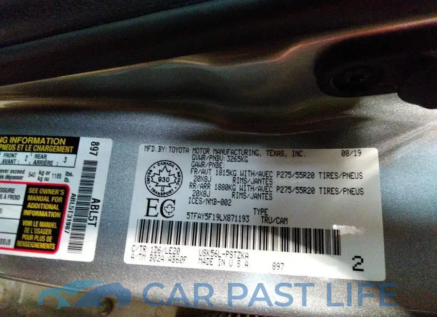 5TFAY5F19LX871193# 9