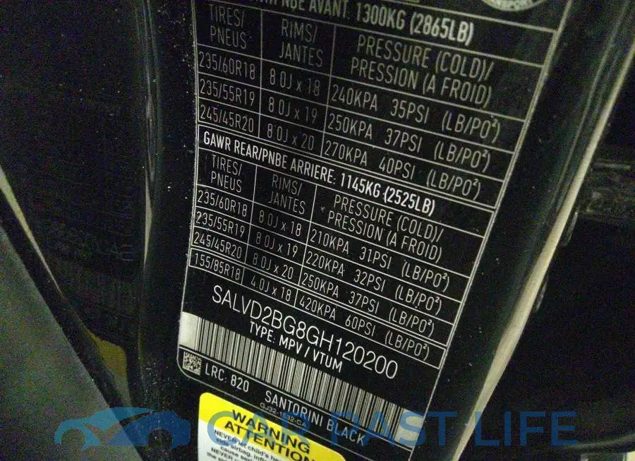 SALVD2BG8GH120200# 9