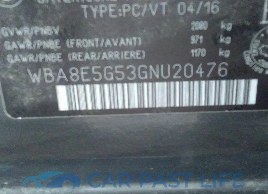 WBA8E5G53GNU20476# 9