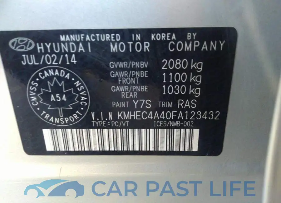 KMHEC4A40FA123432# 9