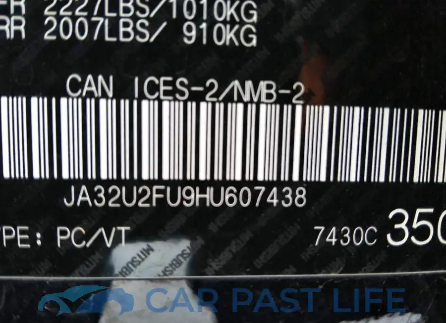 JA32U2FU9HU607438# 9