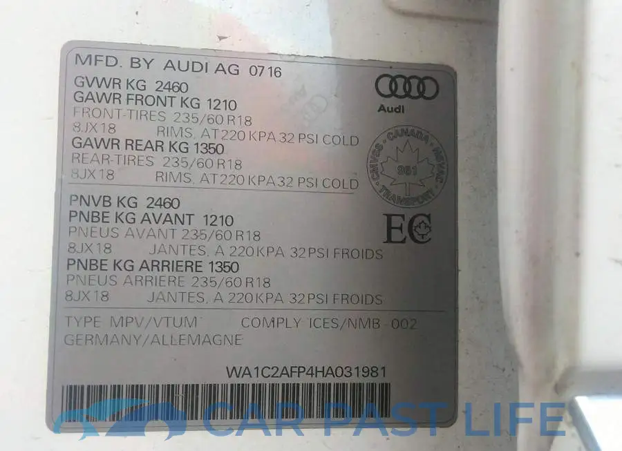 WA1C2AFP4HA031981# 9