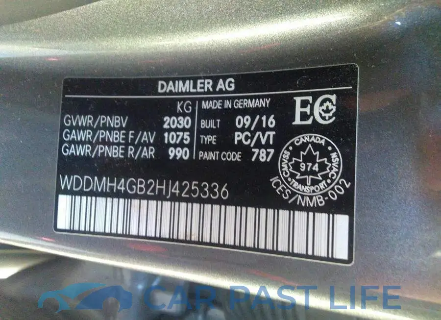 WDDMH4GB2HJ425336# 9