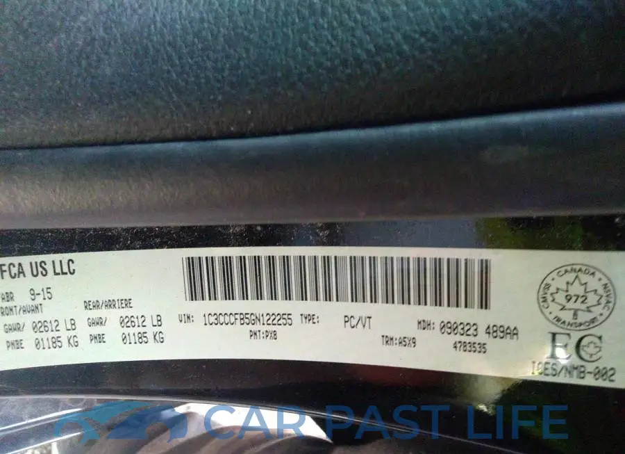 1C3CCCFB5GN122255# 9