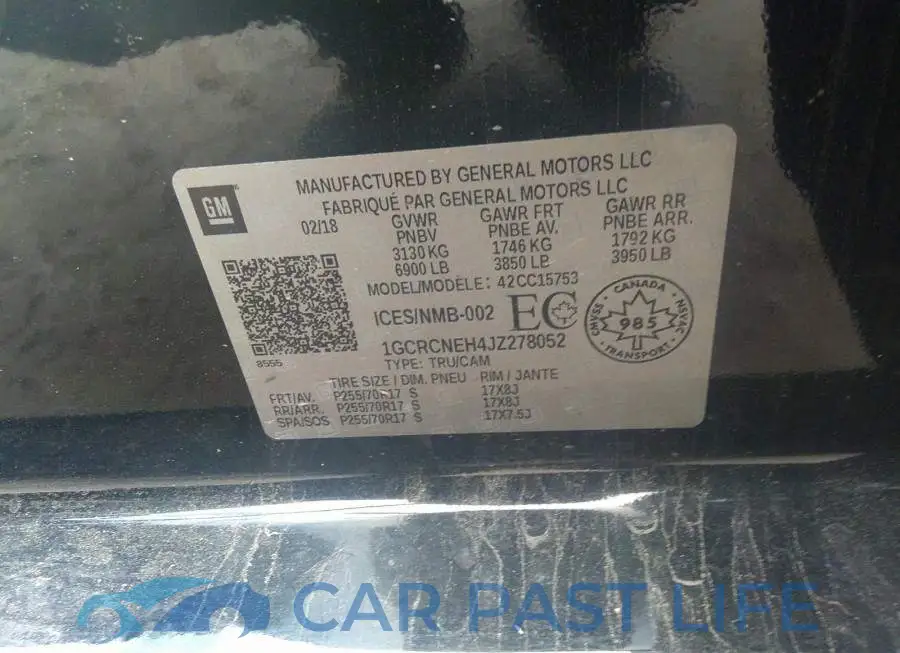 1GCRCNEH4JZ278052# 9