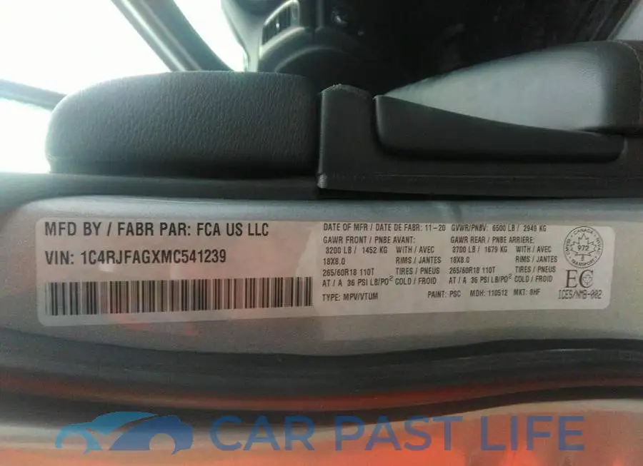 1C4RJFAGXMC541239# 9
