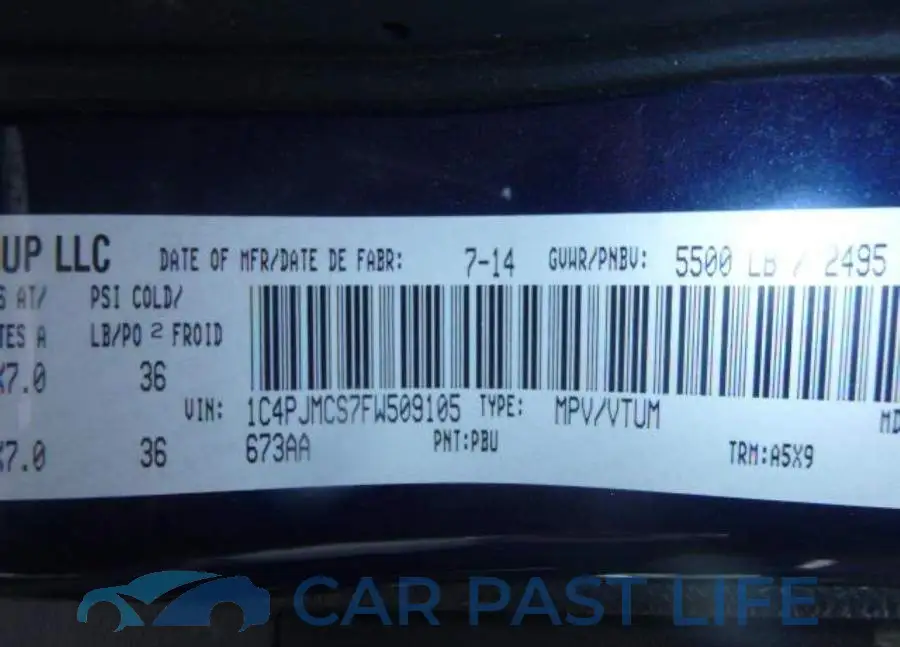 1C4PJMCS7FW509105# 9