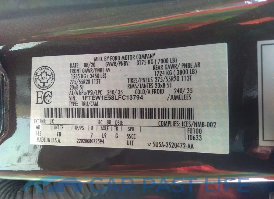 1FTEW1E58LFC13794# 9