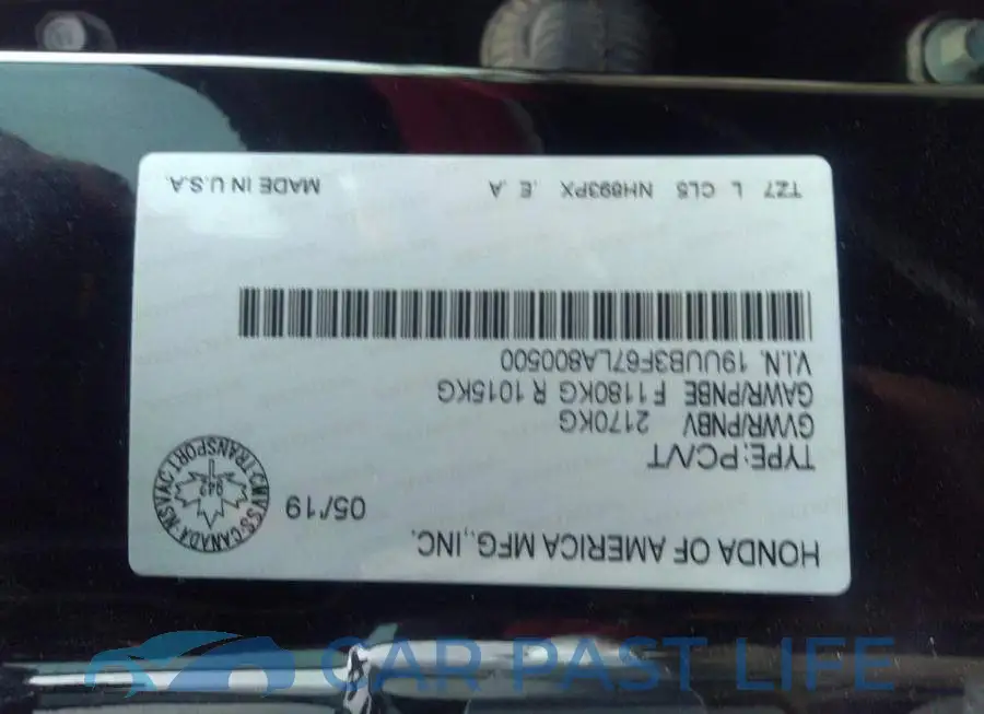 19UUB3F67LA800500# 9
