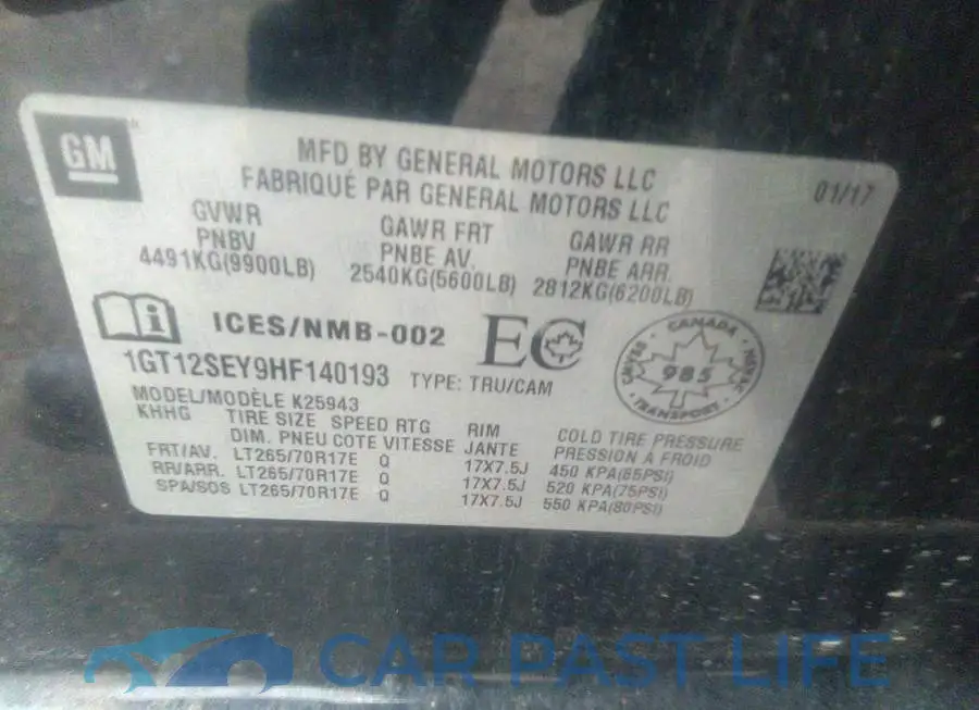 1GT12SEY9HF140193# 9