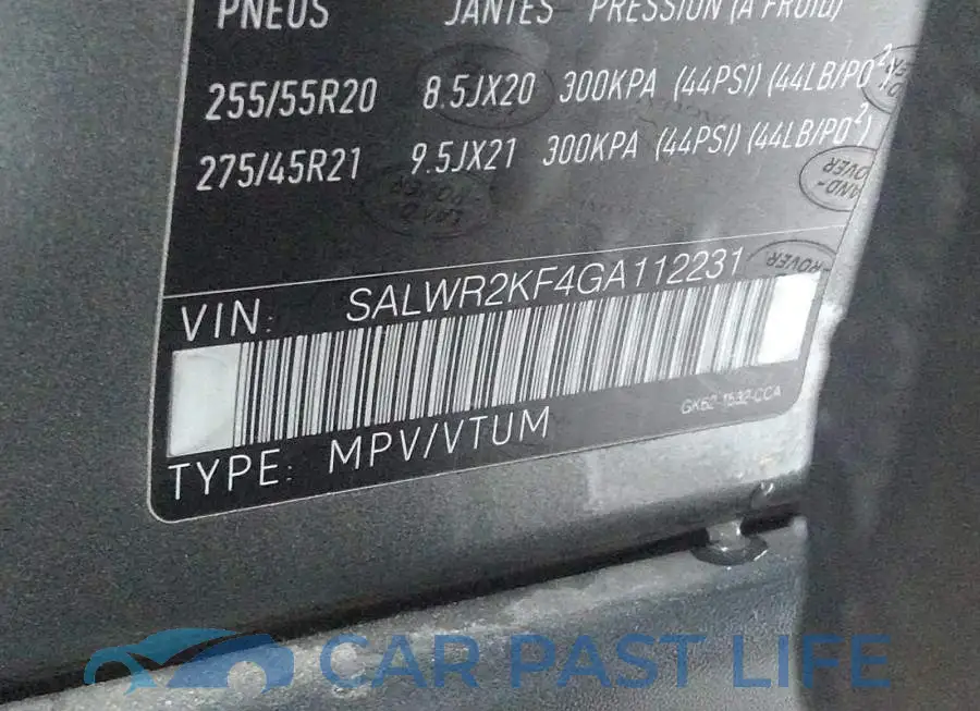 SALWR2KF4GA112231# 9