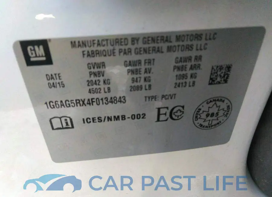 1G6AG5RX4F0134843# 9