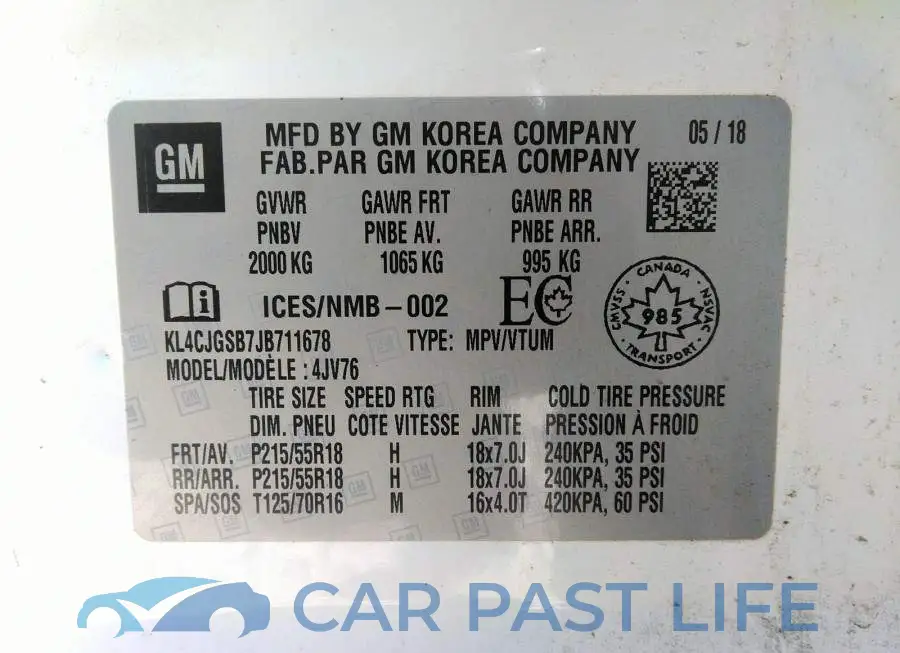 KL4CJGSB7JB711678# 9