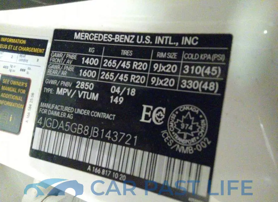4JGDA5GB8JB143721# 9