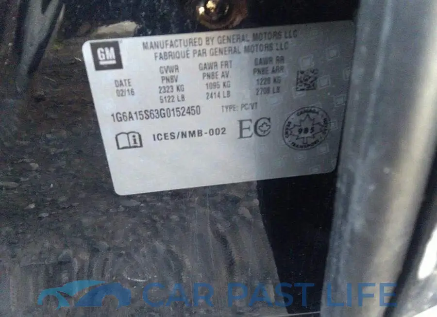 1G6A15S63G0152450# 9