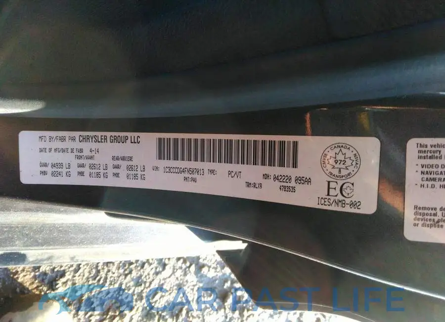 1C3CCCDG4FN507013# 9