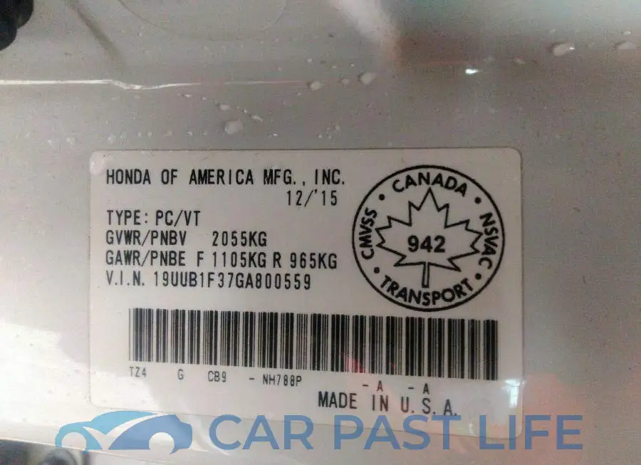 19UUB1F37GA800559# 9