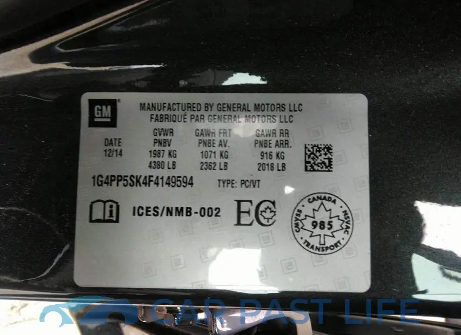 1G4PP5SK4F4149594# 9
