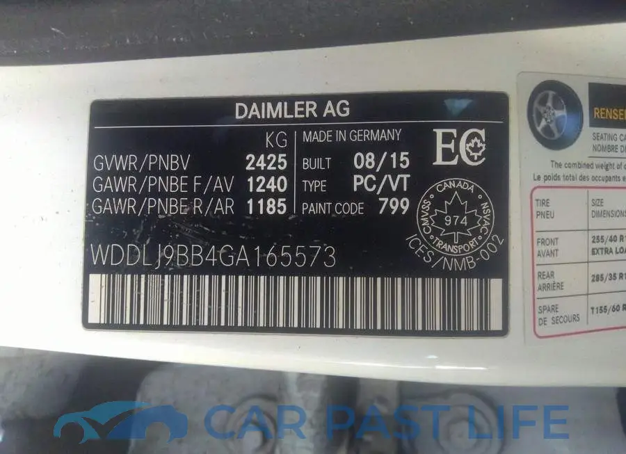 WDDLJ9BB4GA165573# 9