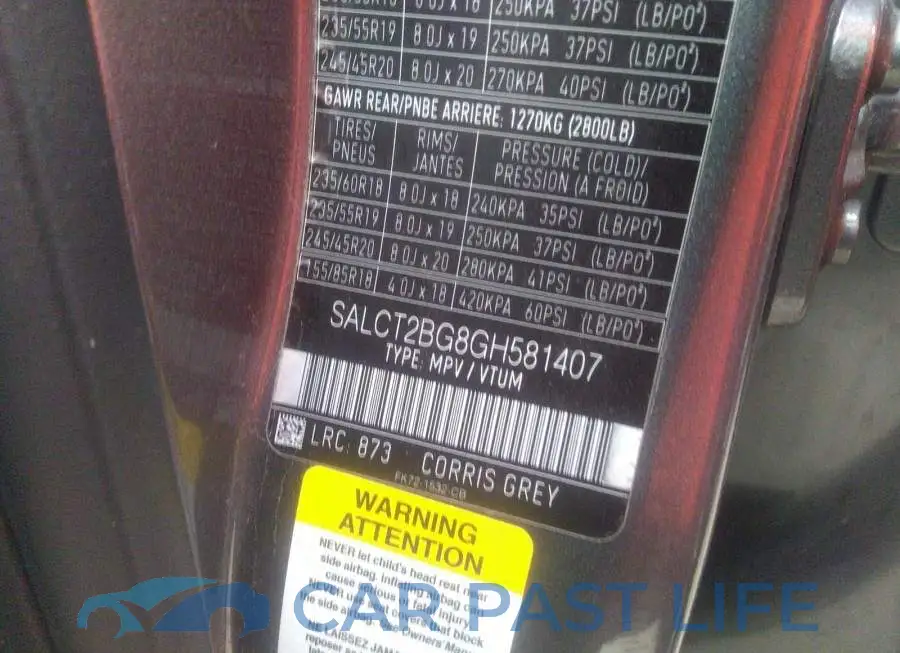 SALCT2BG8GH581407# 9