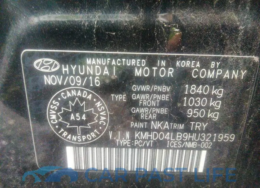 KMHD04LB9HU321959# 9