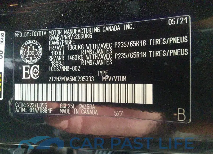 2T2HZMDA5MC295333# 9