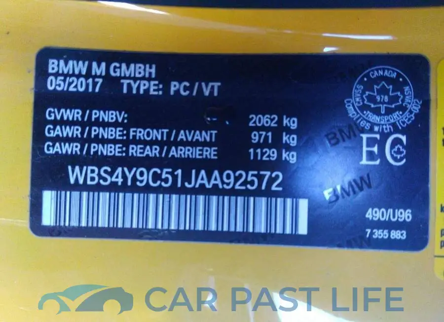 WBS4Y9C51JAA92572# 9