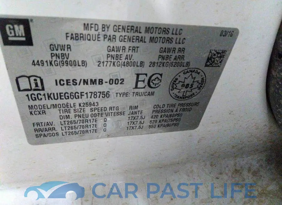 1GC1KUEG6GF178756# 9