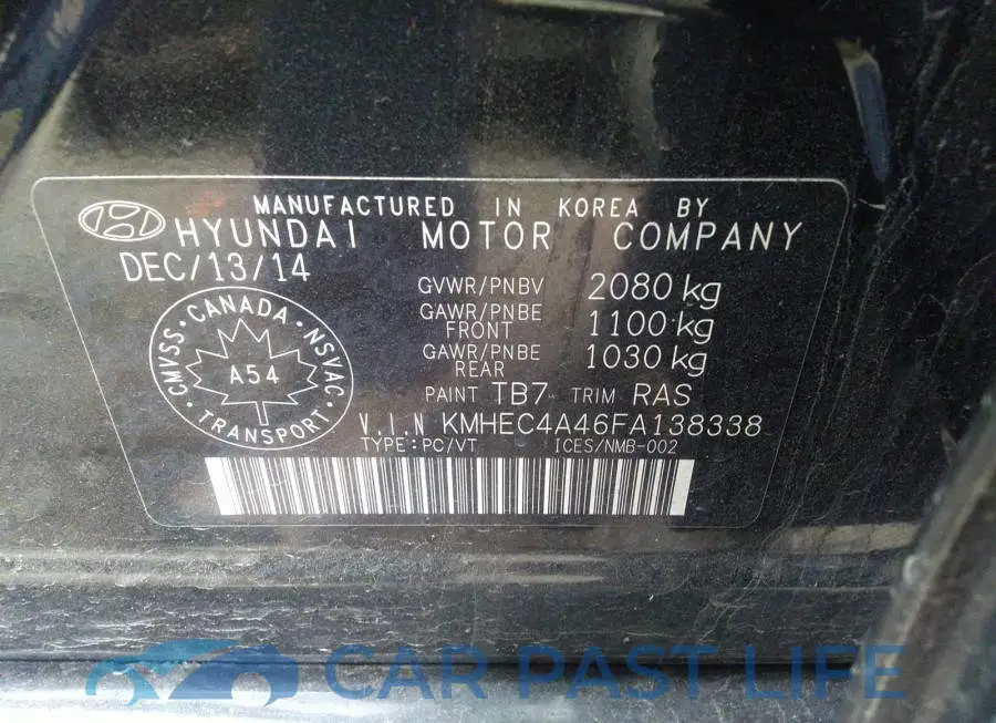 KMHEC4A46FA138338# 9