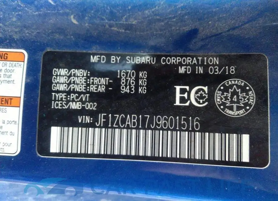 JF1ZCAB17J9601516# 9
