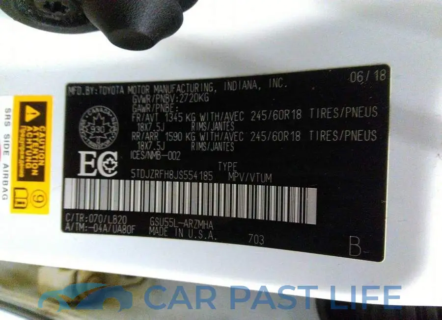 5TDJZRFH8JS554185# 9