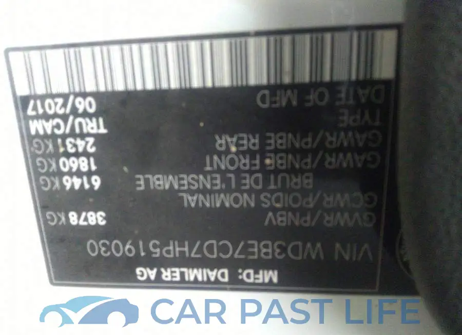 WD3BE7CD7HP519030# 9