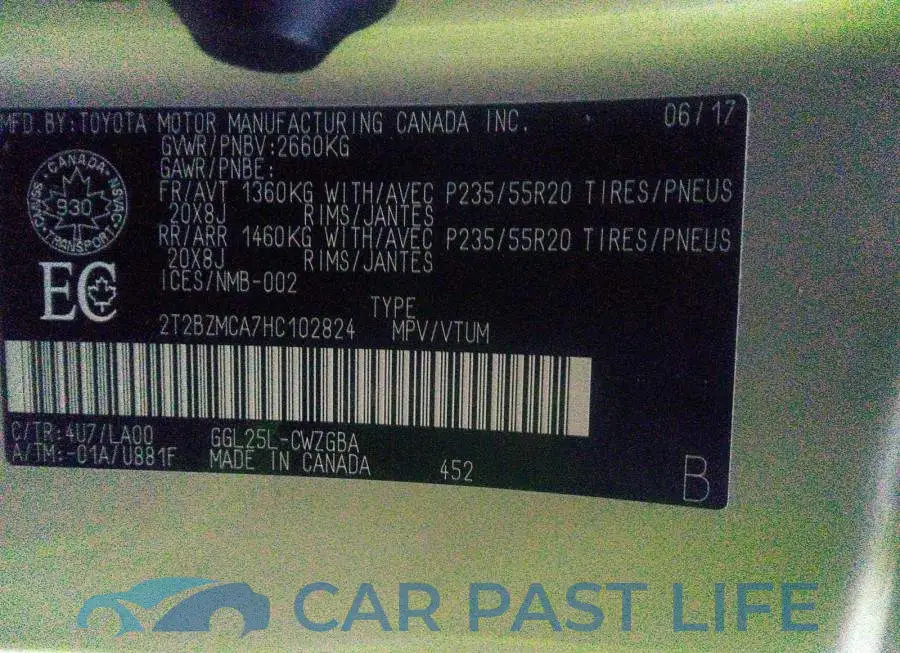 2T2BZMCA7HC102824# 9