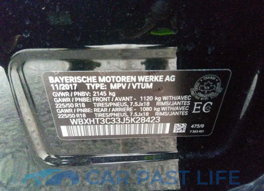 WBXHT3C33J5K28423# 9