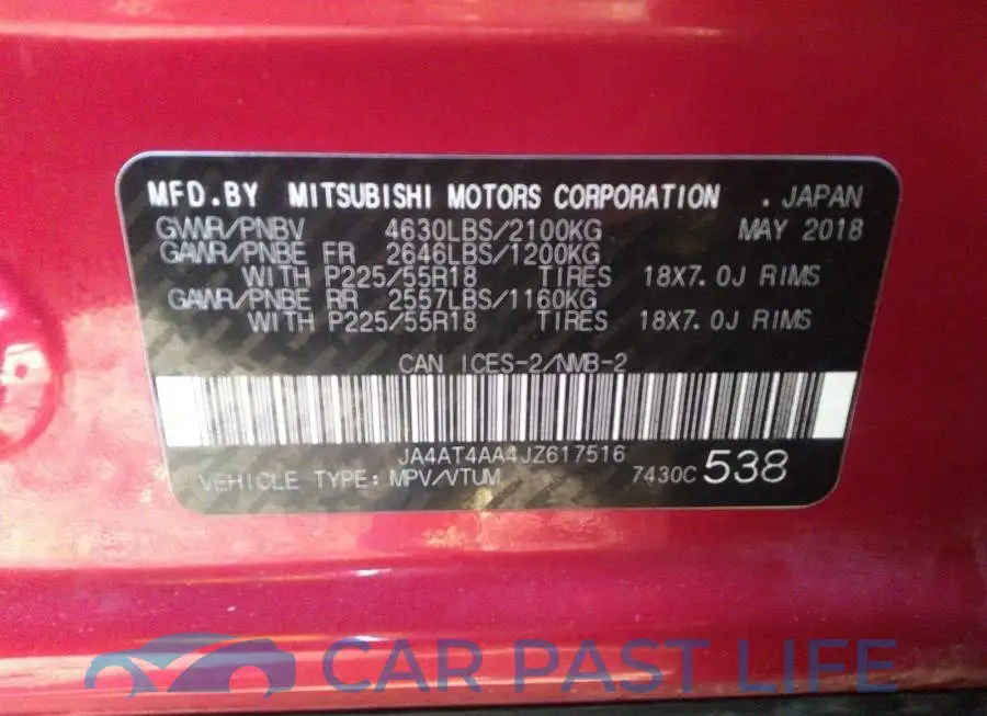 JA4AT4AA4JZ617516# 9