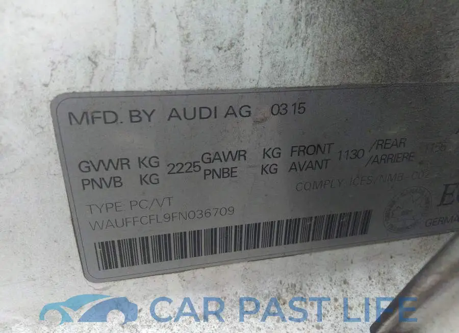 WAUFFCFL9FN036709# 9