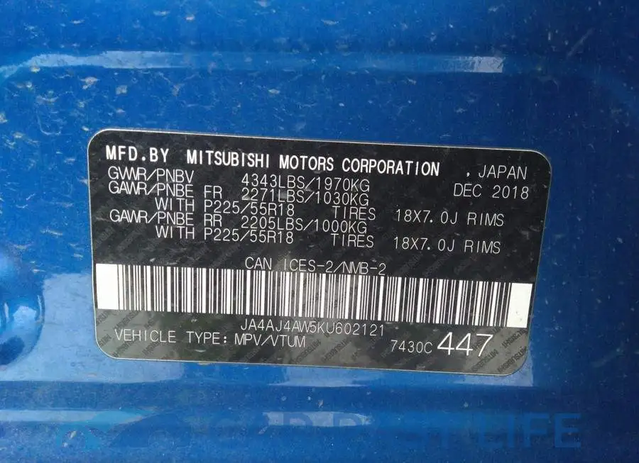 JA4AJ4AW5KU602121# 9