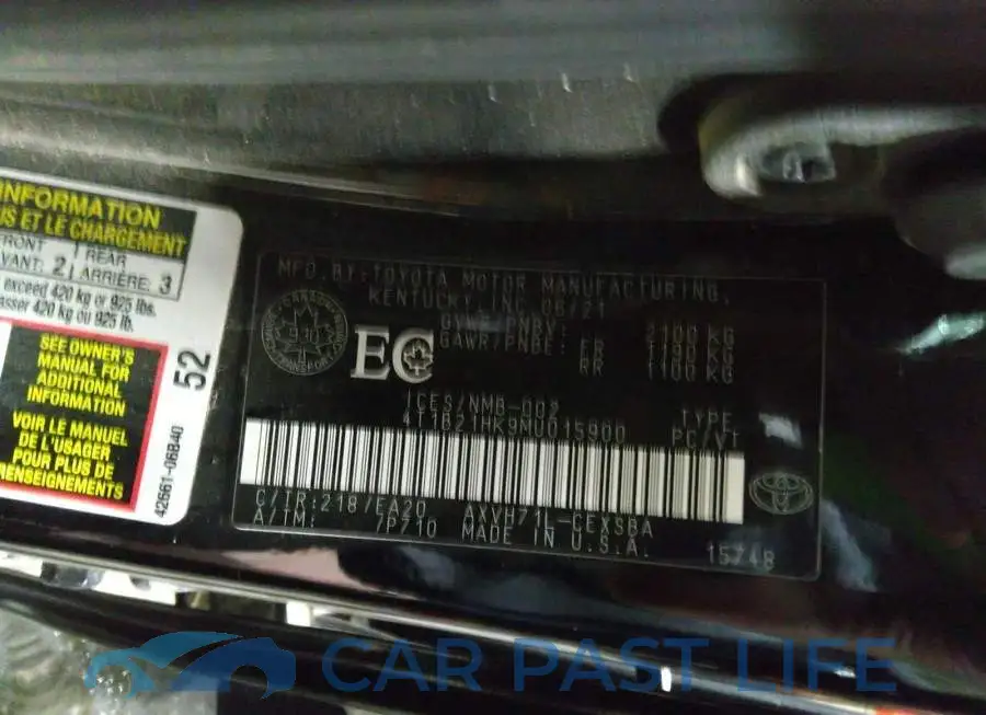4T1B21HK9MU015900# 9