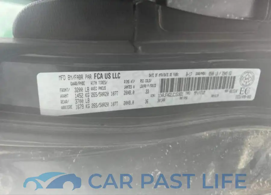 1C4RJFAG2JC151831# 9