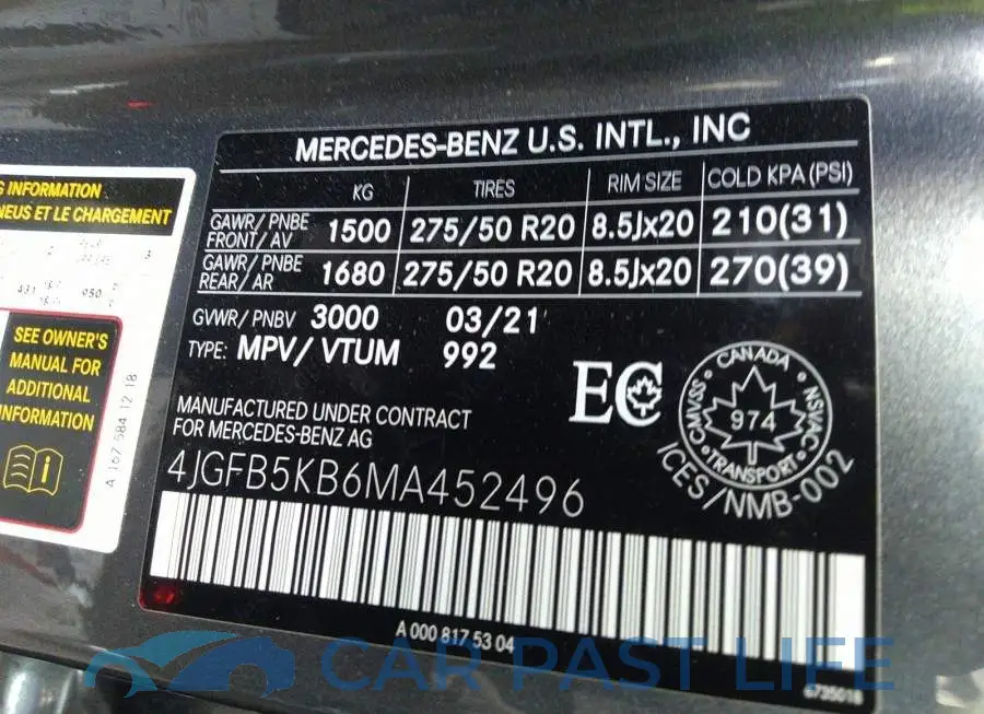 4JGFB5KB6MA452496# 9