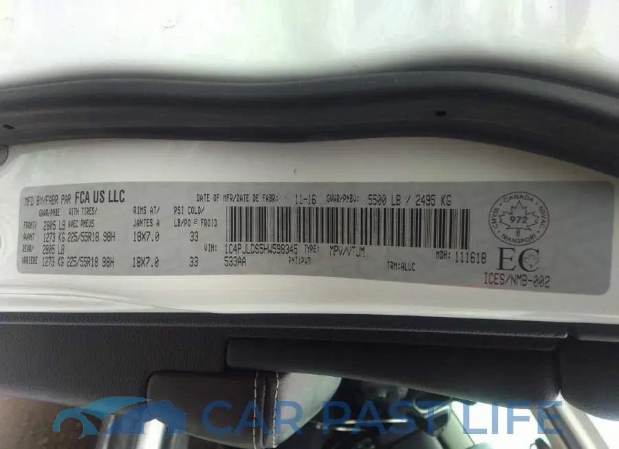 1C4PJLDS5HW598345# 9