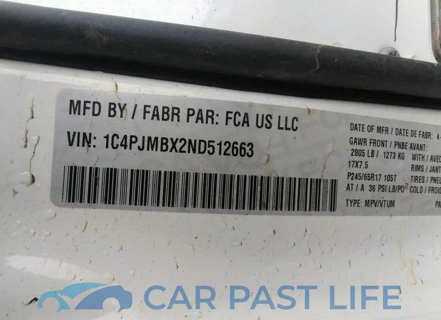 1C4PJMBX2ND512663# 9