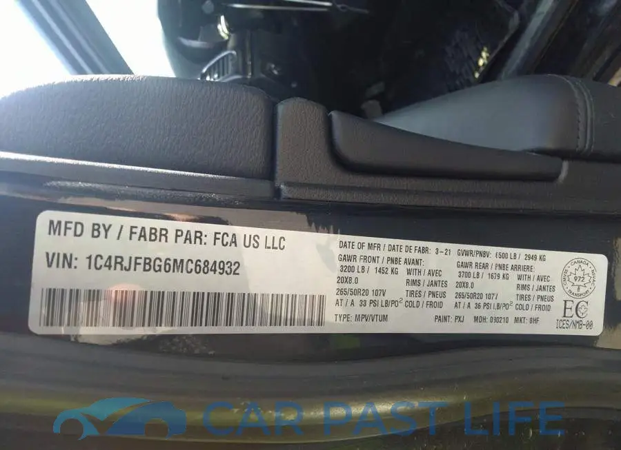 1C4RJFBG6MC684932# 9