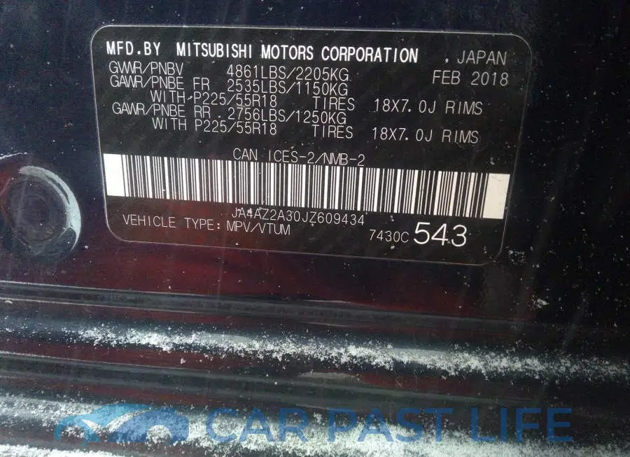 JA4AZ2A30JZ609434# 9