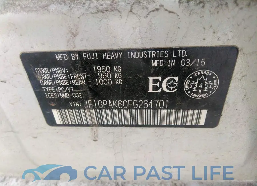 JF1GPAK60FG264701# 9